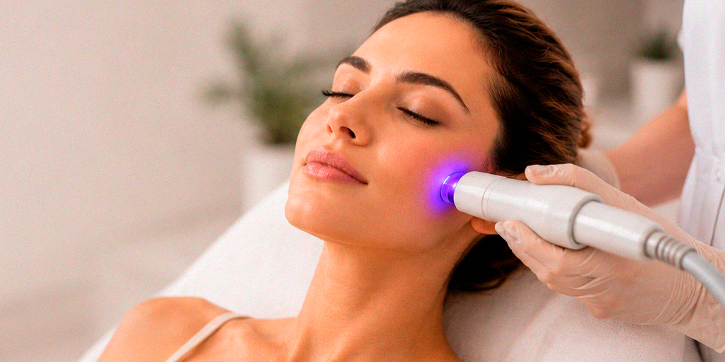 tratamento facial com laser, peeling e bioestimulador para rejuvenescimento da pele