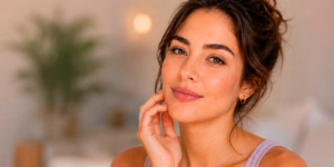 Mulher depois de realizar tratamento de rejuvenescimento facial sem cirurgia com tecnologia estética moderna